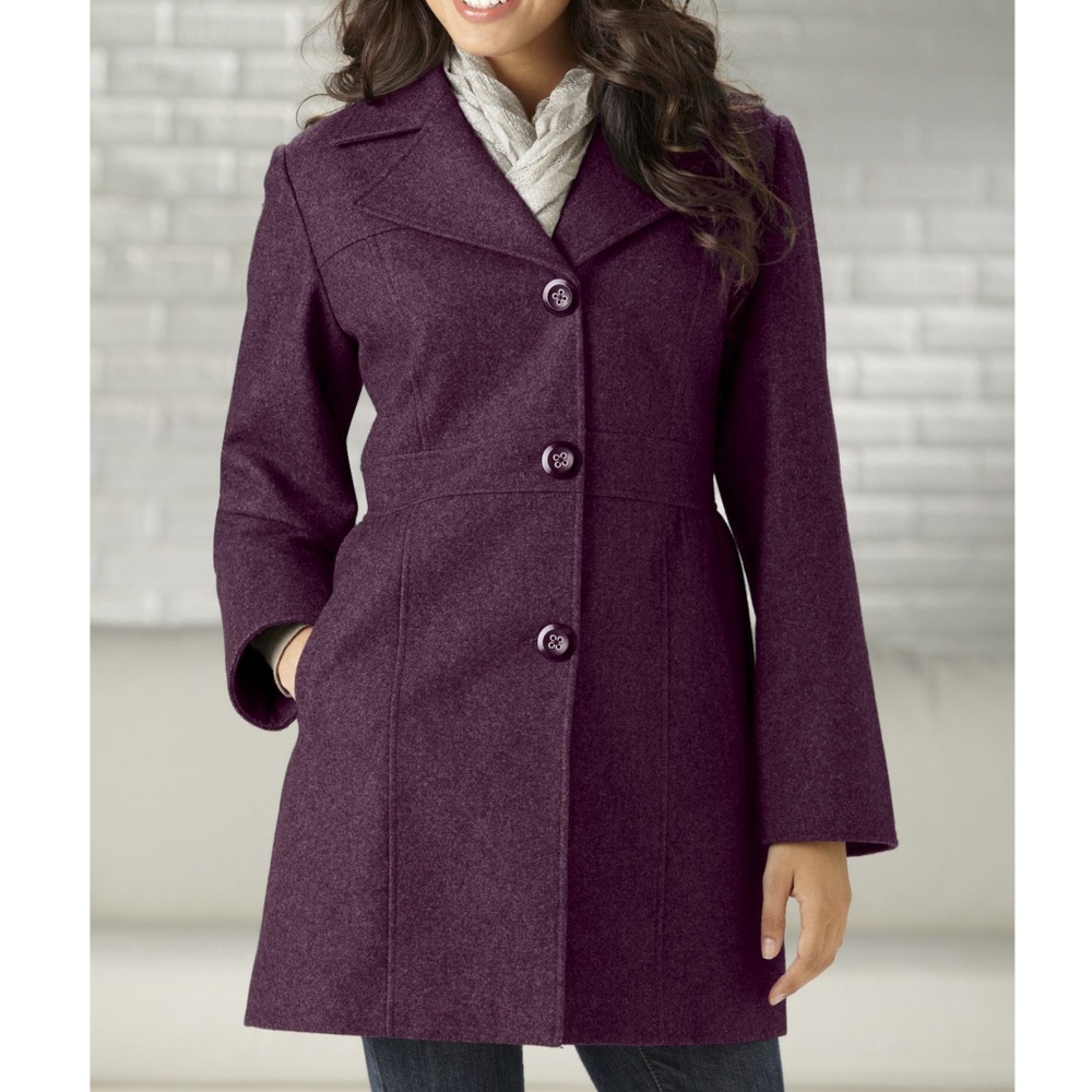 NWOT Harve Benard Gray Wool Coat